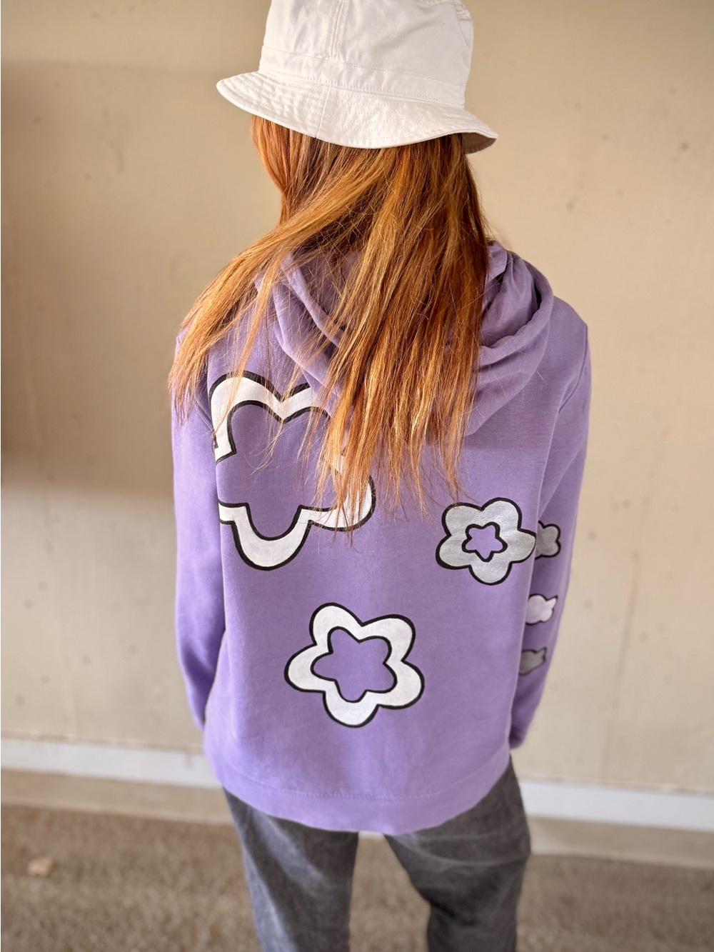 Adidas X Hello Love Purple Flower Hoodie - Picture 4 of 5